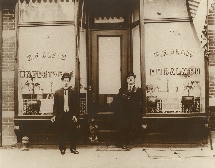 Historic Harry F. Blair storefront in Brooklyn