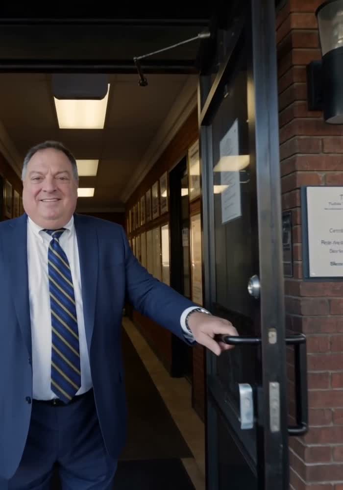 James Donofrio welcoming families at Blair-Mazzarella Funeral Home